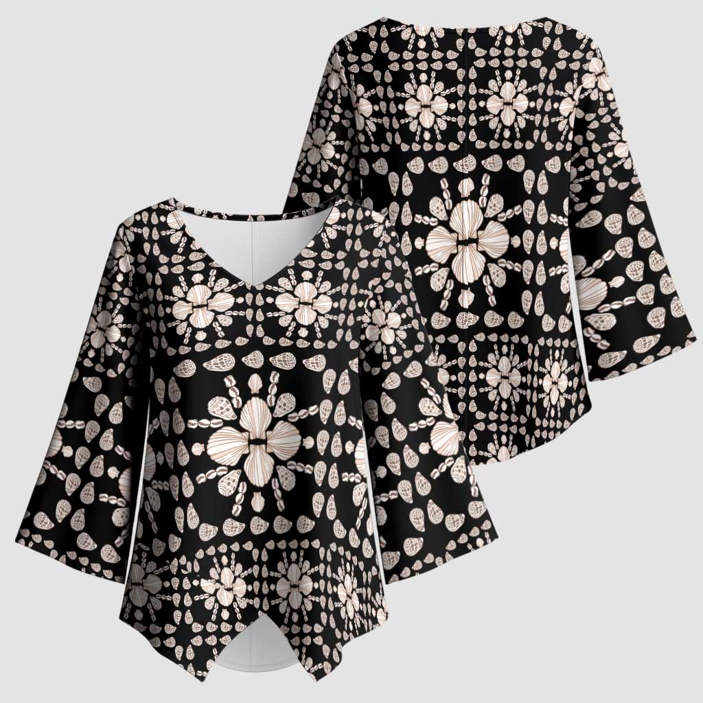 Aloha Hawaii Shell Quilt Kimono Sleeve Blouse Seamless Style - Polynesian Pride