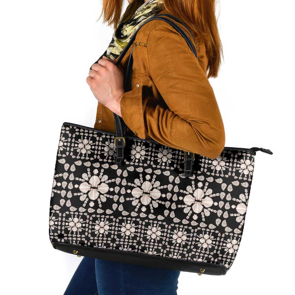 Aloha Hawaii Shell Quilt Leather Tote Bag Seamless Style - Polynesian Pride