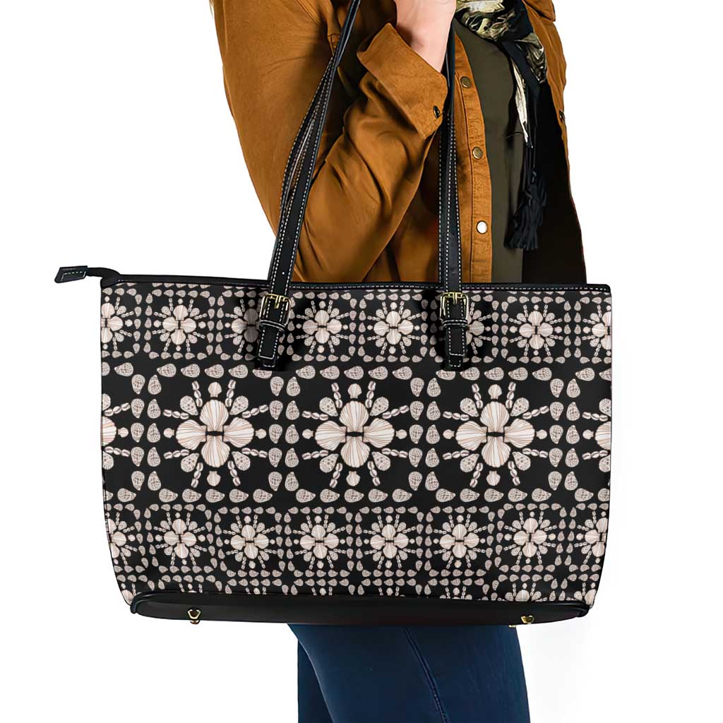 Aloha Hawaii Shell Quilt Leather Tote Bag Seamless Style - Polynesian Pride