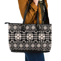 Aloha Hawaii Shell Quilt Leather Tote Bag Seamless Style - Polynesian Pride