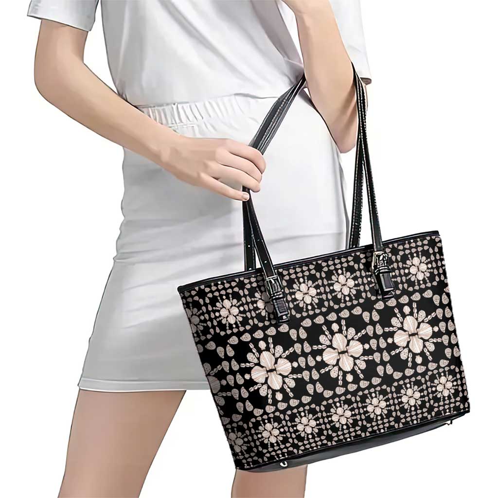 Aloha Hawaii Shell Quilt Leather Tote Bag Seamless Style - Polynesian Pride