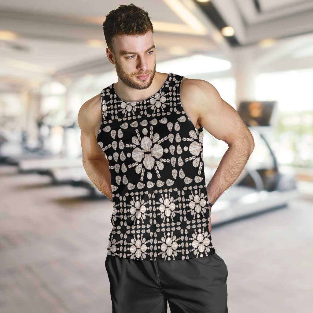 Aloha Hawaii Shell Quilt Men Tank Top Seamless Style - Polynesian Pride