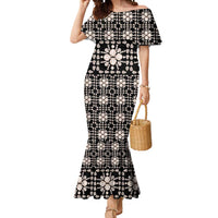 Aloha Hawaii Shell Quilt Mermaid Dress Seamless Style - Polynesian Pride