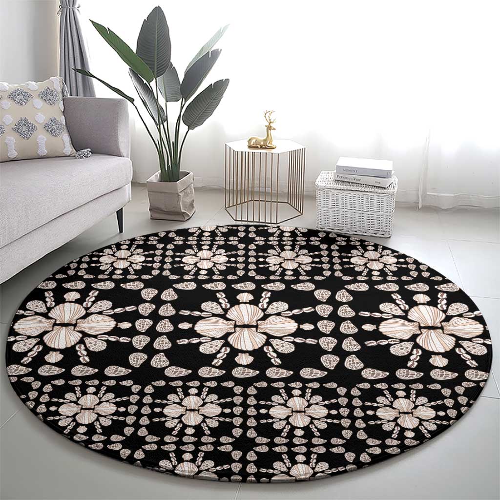 Aloha Hawaii Shell Quilt Round Carpet Seamless Style - Polynesian Pride
