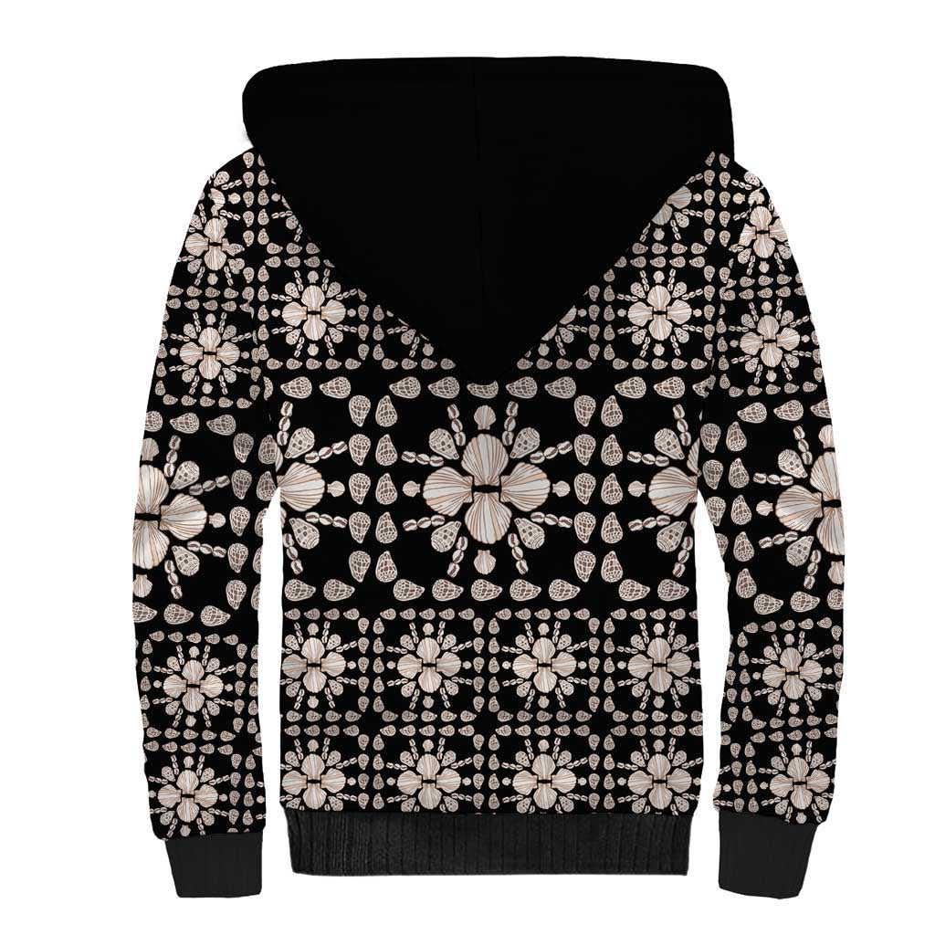 Aloha Hawaii Shell Quilt Sherpa Hoodie Seamless Style - Polynesian Pride