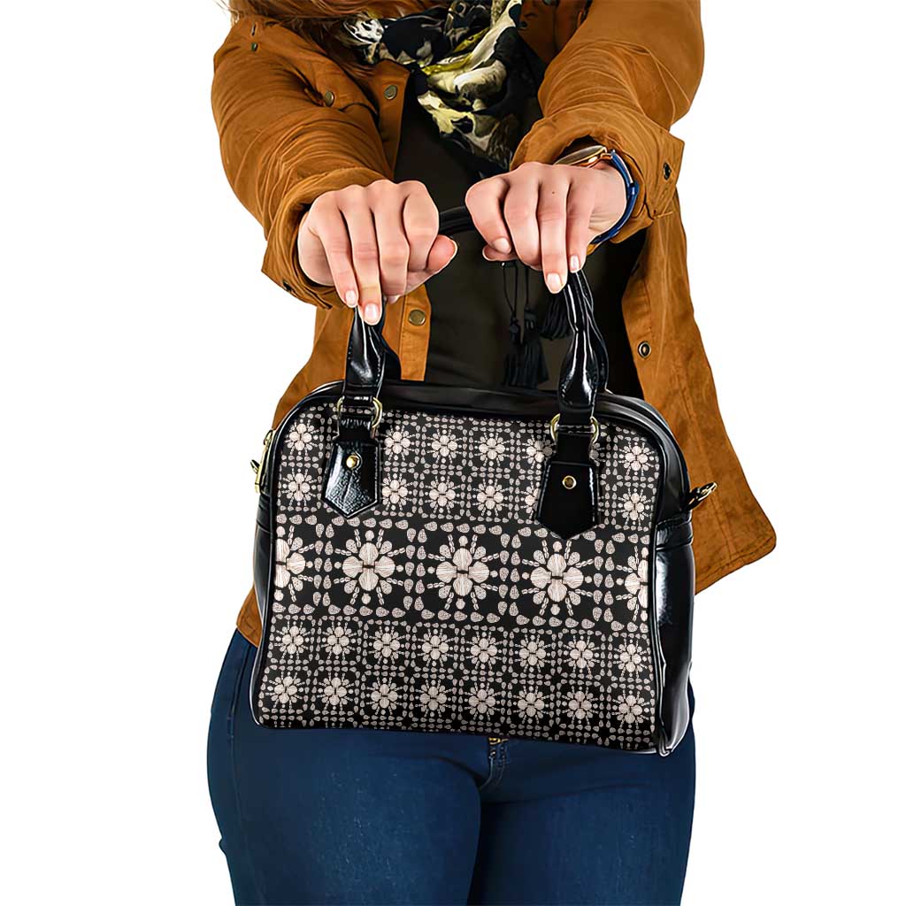 Aloha Hawaii Shell Quilt Shoulder Handbag Seamless Style LT14 One Size Black - Polynesian Pride
