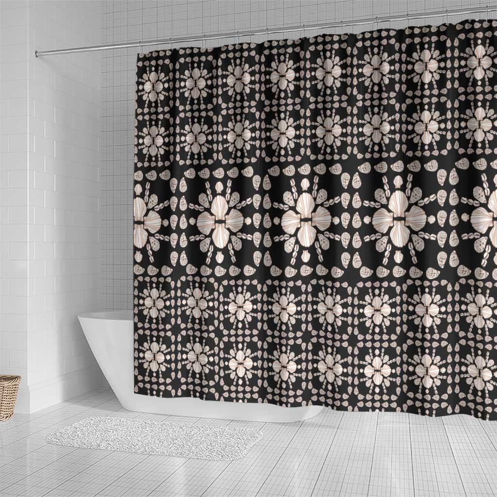 Aloha Hawaii Shell Quilt Shower Curtain Seamless Style - Polynesian Pride