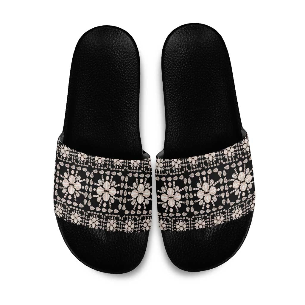Aloha Hawaii Shell Quilt Slide Sandals Seamless Style - Polynesian Pride