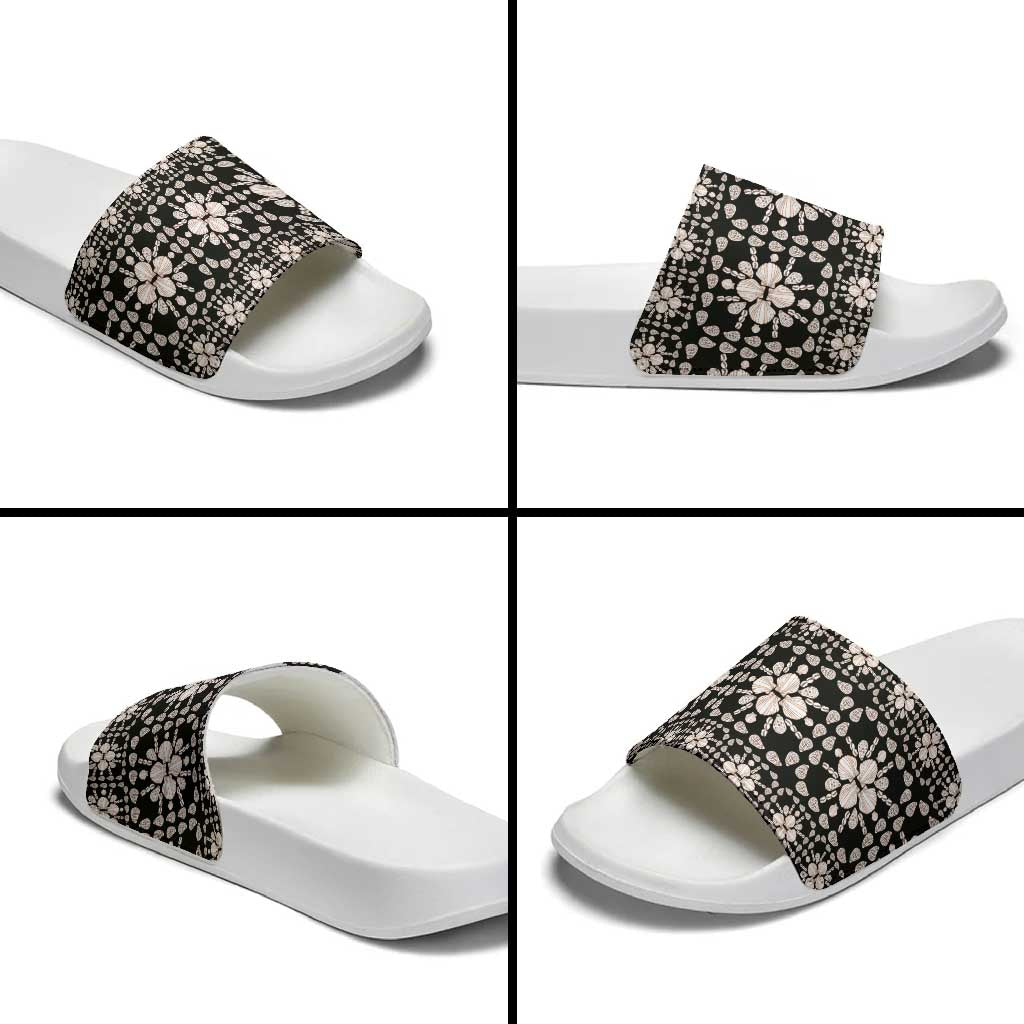 Aloha Hawaii Shell Quilt Slide Sandals Seamless Style - Polynesian Pride