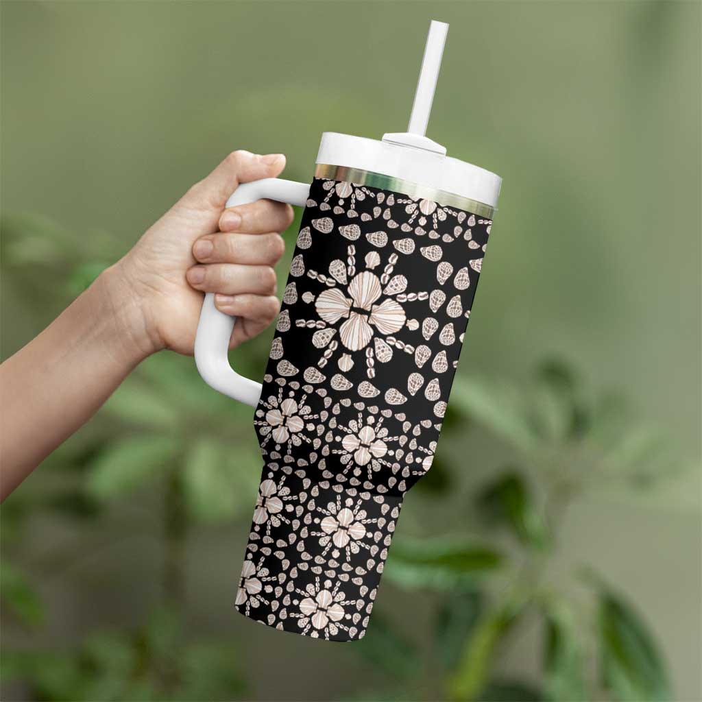 Aloha Hawaii Shell Quilt Tumbler With Handle Seamless Style - Polynesian Pride