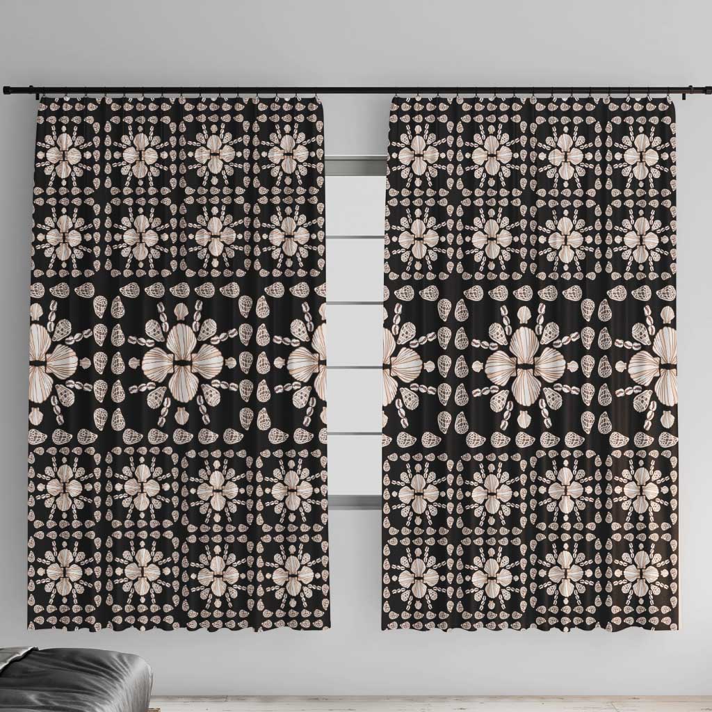 Aloha Hawaii Shell Quilt Window Curtain Seamless Style - Polynesian Pride