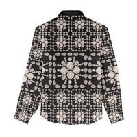 Aloha Hawaii Shell Quilt Women Casual Shirt Seamless Style - Polynesian Pride