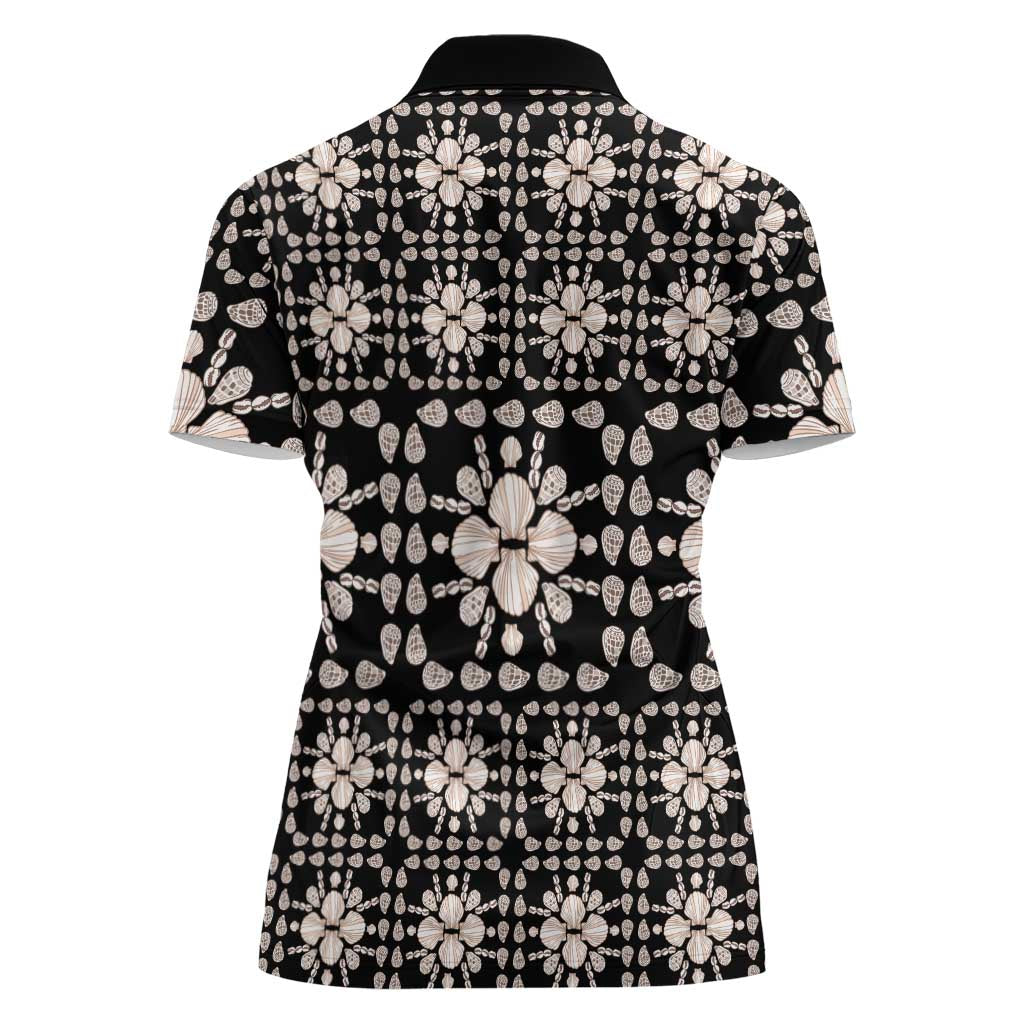 Aloha Hawaii Shell Quilt Women Polo Shirt Seamless Style - Polynesian Pride