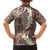 Mocha Mousse Polynesian Tribal Frangipani Tropical Vibe Family Matching Tank Maxi Dress and Hawaiian Shirt