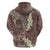 Mocha Mousse Polynesian Tribal Frangipani Tropical Vibe Hoodie