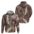 Mocha Mousse Polynesian Tribal Frangipani Tropical Vibe Hoodie