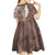 Mocha Mousse Polynesian Tribal Frangipani Tropical Vibe Kid Short Sleeve Dress
