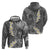 Gray Polynesian Tribal Frangipani Tropical Vibe Hoodie