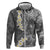 Gray Polynesian Tribal Frangipani Tropical Vibe Hoodie