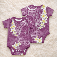 Pink Polynesian Tribal Frangipani Tropical Vibe Baby Onesie LT14 - Polynesian Pride