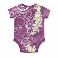 Pink Polynesian Tribal Frangipani Tropical Vibe Baby Onesie LT14 - Polynesian Pride