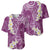 Pink Polynesian Tribal Frangipani Tropical Vibe Baseball Jersey