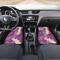 Pink Polynesian Tribal Frangipani Tropical Vibe Car Mats