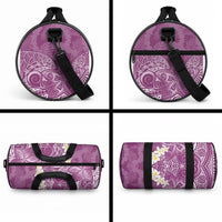Pink Polynesian Tribal Frangipani Tropical Vibe Duffle Bag LT14 - Polynesian Pride