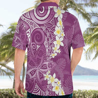 Pink Polynesian Tribal Frangipani Tropical Vibe Hawaiian Shirt