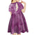Pink Polynesian Tribal Frangipani Tropical Vibe Kid Short Sleeve Dress