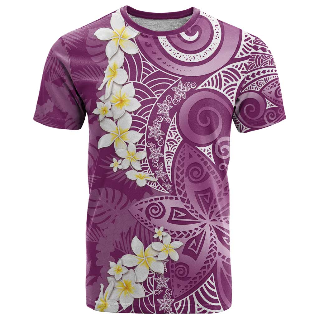 Pink Polynesian Tribal Frangipani Tropical Vibe T Shirt