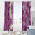 Pink Polynesian Tribal Frangipani Tropical Vibe Window Curtain