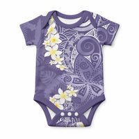 Violet Polynesian Tribal Frangipani Tropical Vibe Baby Onesie LT14 Violet - Polynesian Pride