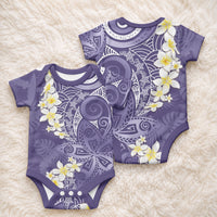 Violet Polynesian Tribal Frangipani Tropical Vibe Baby Onesie LT14 - Polynesian Pride
