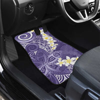 Violet Polynesian Tribal Frangipani Tropical Vibe Car Mats