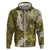 Gold Polynesian Tribal Frangipani Tropical Vibe Hoodie