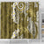 Gold Polynesian Tribal Frangipani Tropical Vibe Shower Curtain