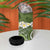 Green Polynesian Tribal Frangipani Tropical Vibe 4 in 1 Can Cooler Tumbler