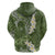 Green Polynesian Tribal Frangipani Tropical Vibe Hoodie