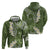 Green Polynesian Tribal Frangipani Tropical Vibe Hoodie