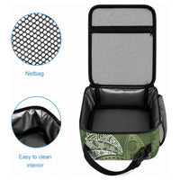 Green Polynesian Tribal Frangipani Tropical Vibe Lunch Bag LT14 - Polynesian Pride