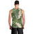 Green Polynesian Tribal Frangipani Tropical Vibe Men Tank Top