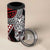 Red Aotearoa Niho Taniwha 4 in 1 Can Cooler Tumbler Maori Mythology Tooth - Taniko Motifs