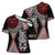 Red Aotearoa Niho Taniwha Cross Shoulder Shirt Maori Mythology Tooth - Taniko Motifs - Polynesian Pride