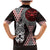 Red Aotearoa Niho Taniwha Family Matching Mermaid Dress and Hawaiian Shirt Maori Mythology Tooth - Taniko Motifs