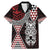 Red Aotearoa Niho Taniwha Family Matching Mermaid Dress and Hawaiian Shirt Maori Mythology Tooth - Taniko Motifs