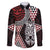 Red Aotearoa Niho Taniwha Family Matching Tank Maxi Dress and Hawaiian Shirt Maori Mythology Tooth - Taniko Motifs