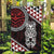 Red Aotearoa Niho Taniwha Garden Flag Maori Mythology Tooth - Taniko Motifs