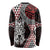 Red Aotearoa Niho Taniwha Long Sleeve Shirt Maori Mythology Tooth - Taniko Motifs