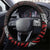 Red Aotearoa Niho Taniwha Steering Wheel Cover Maori Mythology Tooth - Taniko Motifs